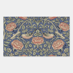 Sticker Rectangulaire William Morris Tudor Fond d'écran Rose