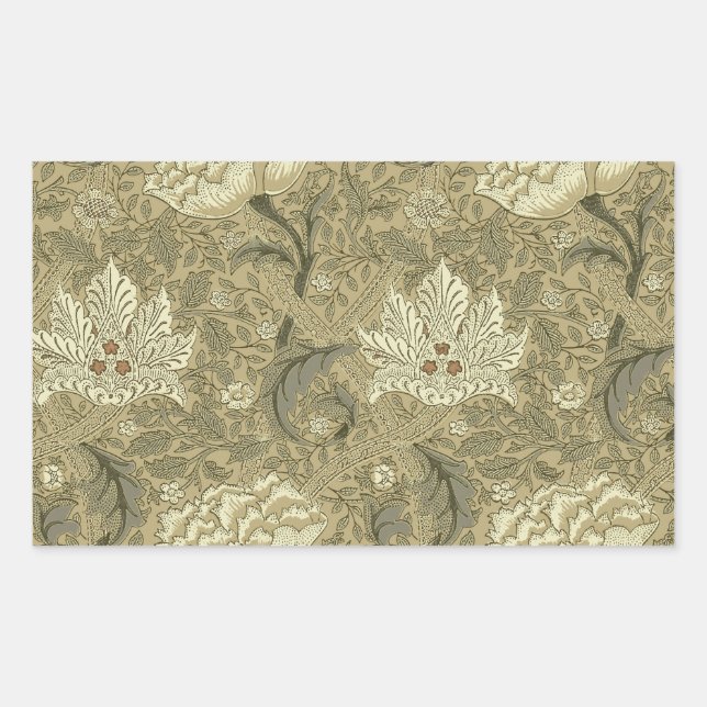 Sticker Rectangulaire William Morris Windrush Motif de fond d'écran (Devant)