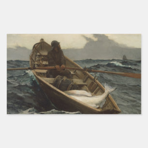 Sticker Rectangulaire Winslow Homer - Avertissement sur le brouillard