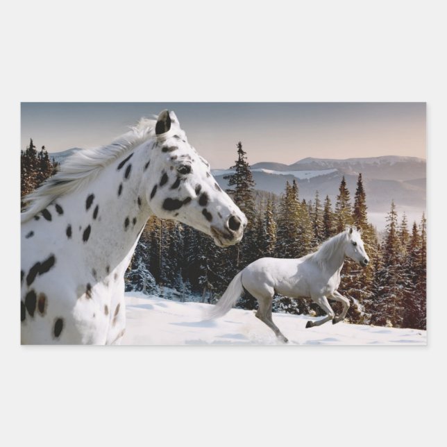 Sticker Rectangulaire Winter Wonderland (Devant)