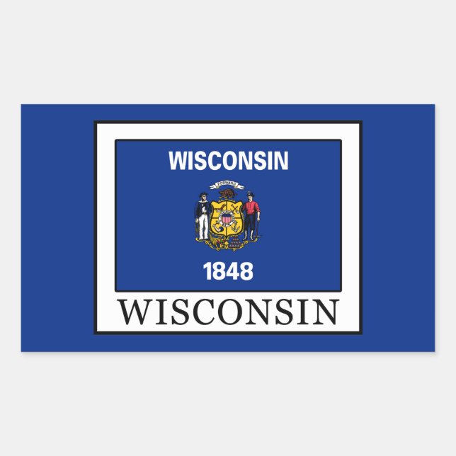 Sticker Rectangulaire Wisconsin (Devant)