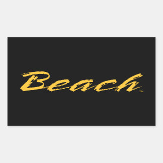Sticker Rectangulaire Wordmark Beach