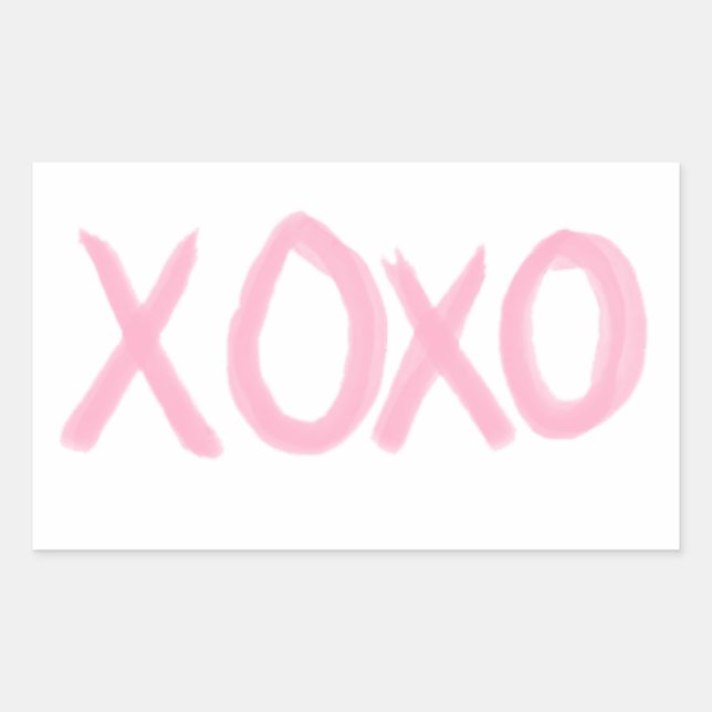 STICKER RECTANGULAIRE XOXO (Devant)
