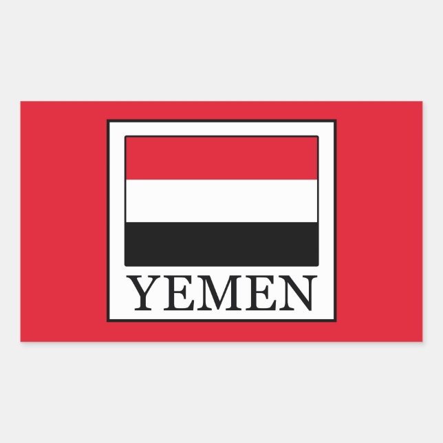 Sticker Rectangulaire Yémen (Devant)