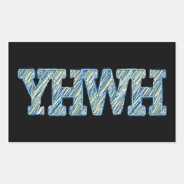 STICKER RECTANGULAIRE YHWH-1 (Devant)