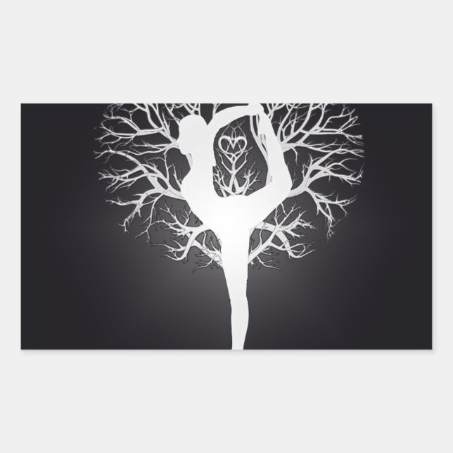 Sticker Rectangulaire Yoga (Devant)