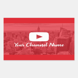 Sticker Rectangulaire Youtube Channel Custom Photo Youtuber