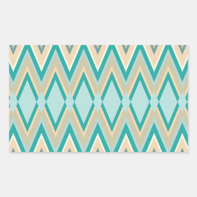 Sticker Rectangulaire zigzag-téléphones diagonale (Devant)