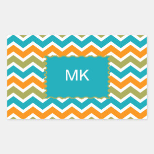 Sticker Rectangulaire Zigzag, une tribu dynamique de Peacock