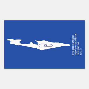 Sticker Rectangulaire Zo Artzeinu - Joshua 1:3