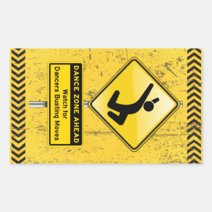 Sticker Rectangulaire Zone de danse À l'avant-garde pour les danseurs Bu