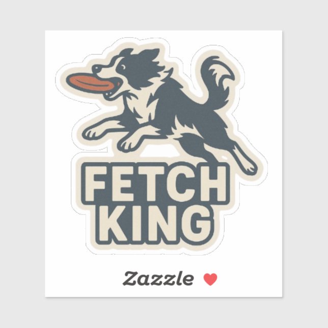 Sticker Récupérer le chien roi (Feuille)