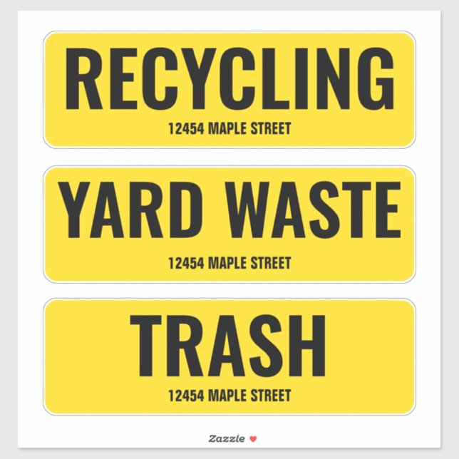 Sticker Recyclage des déchets de triage de déchets peut av (Feuille)