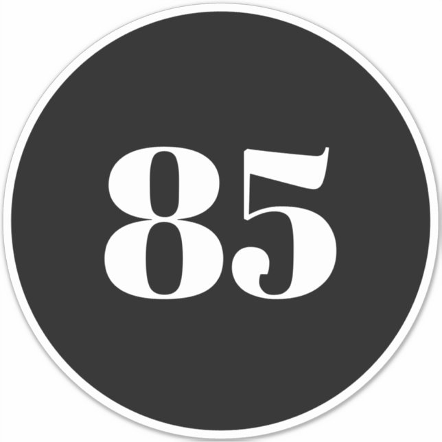 Sticker Recyclage personnalisé des ordures peut numéro de  (Devant)