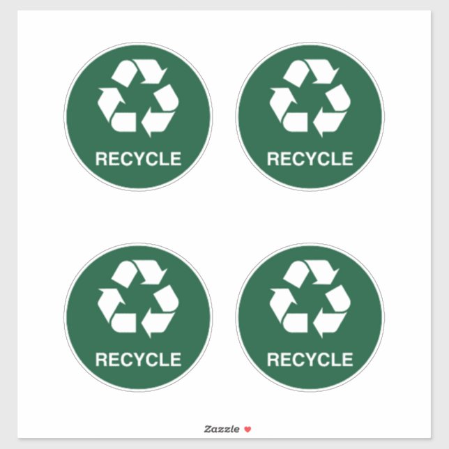 Sticker Recycle Sign, Intérieur et extérieur Usage (Feuille)