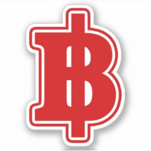 Sticker RED BAHT SIGNER ฿ Thai Money Devise ฿