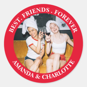 Sticker Red Best Friends Forever
