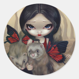 Sticker "Red Butterfly Ferrets"