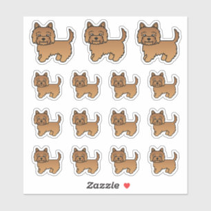 Sticker Red Cairn Terrier mignon Chiens de dessin animé