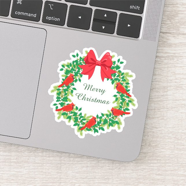 Sticker Red Cardinal Christmas (Détail)