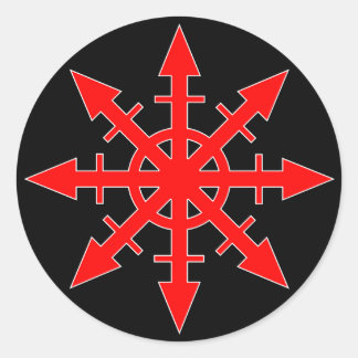 Sticker Red Chaos Star