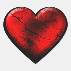 Sticker Red Goth Heart