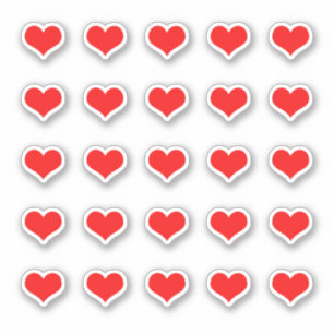 Sticker Red Heart Motif Mariages Saint Valentin