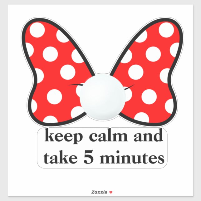 Sticker Red polka dots vibrant Ribbon (Feuille)