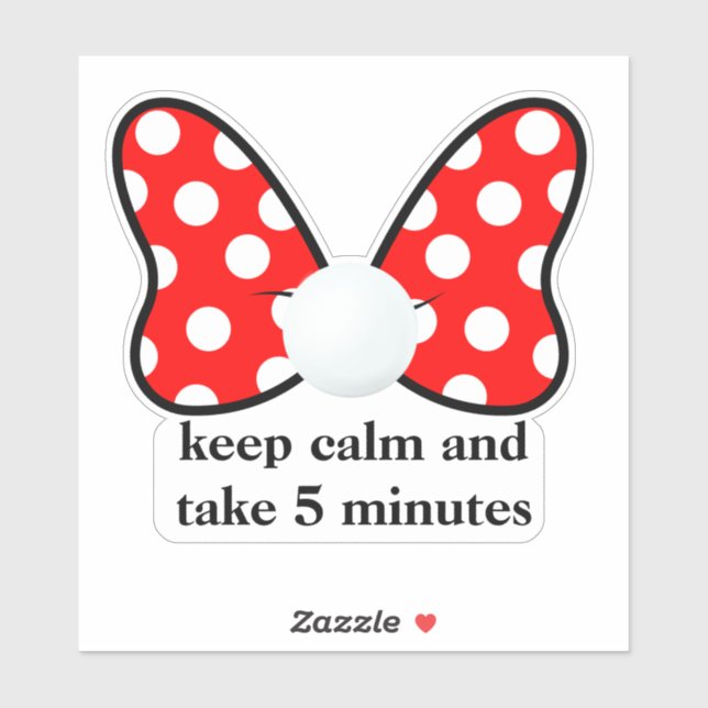 Sticker Red polka dots vibrant Ribbon (Feuille)