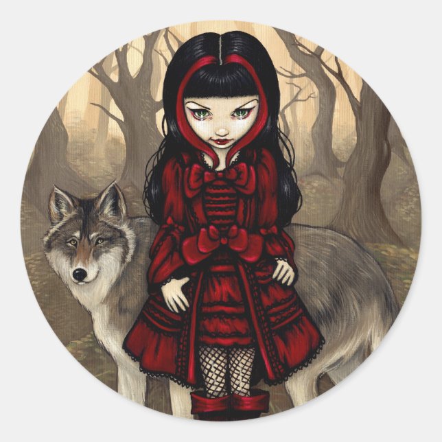 Sticker "Red Riding Hood in Automne" (Devant)