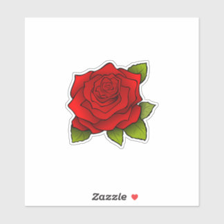 Sticker Red Rose