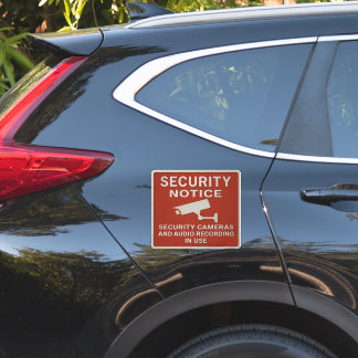 Sticker Red Security Notice Sign – Surveillance Cameras 