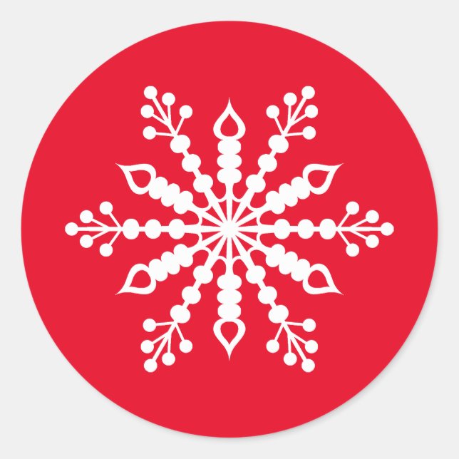 Sticker Red Snowflake (Devant)