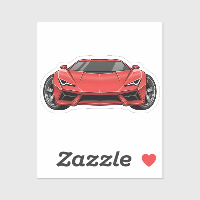 Sticker Red Sports Car (Feuille)