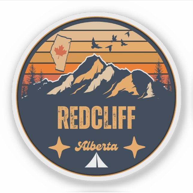 Sticker Redcliff, Alberta (Devant)
