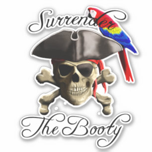 Sticker Reddition drôle de pirate le butin