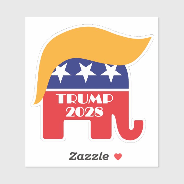 Sticker Réélire le président Trump au 3e mandat de 2028 (Feuille)