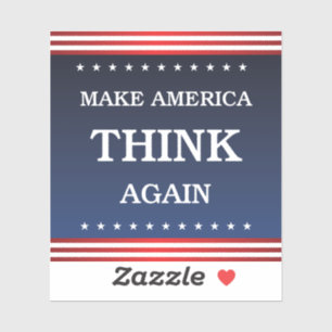 Sticker Réfléchir à l'Amérique - Bumper anti-Trump