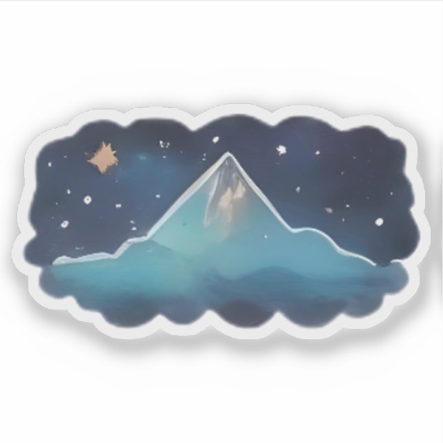 Sticker Réflexion de la montagne Starlit (Devant)