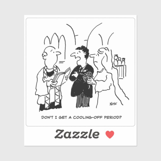 Sticker Refroidissement du dessin Mariage d'époque. (Feuille)