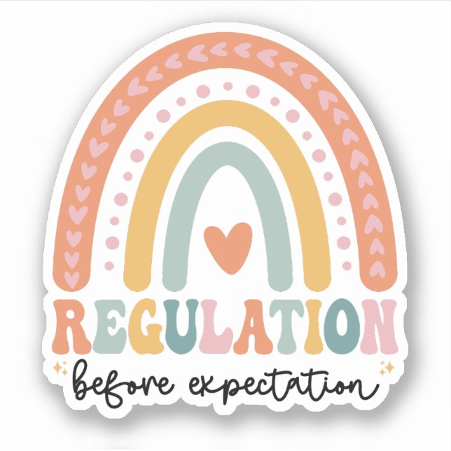 Sticker Réglementation avant l'attente Autisme SPED Enseig (Devant)