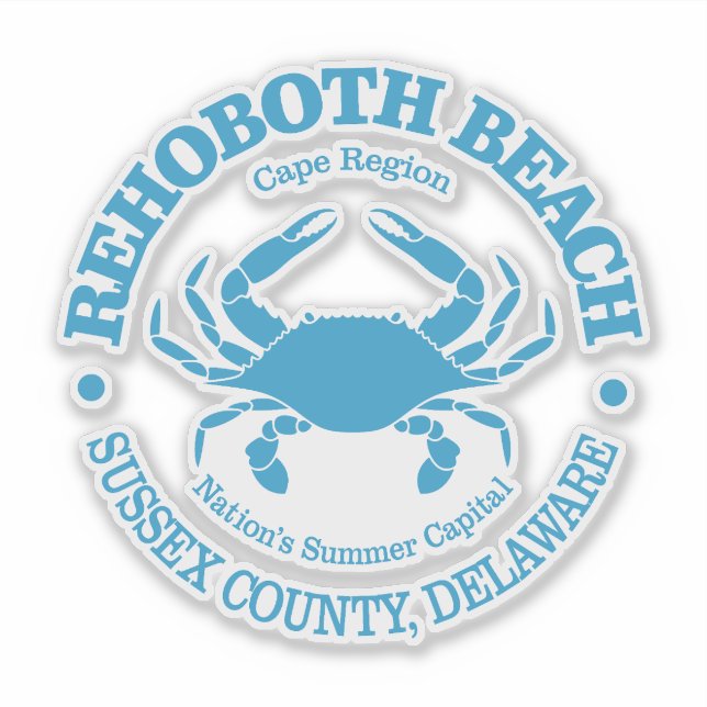 Sticker Rehoboth Beach (crabe) (Devant)