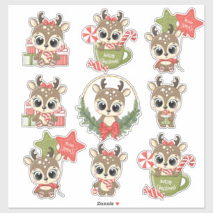 Sticker Reinder de Noël