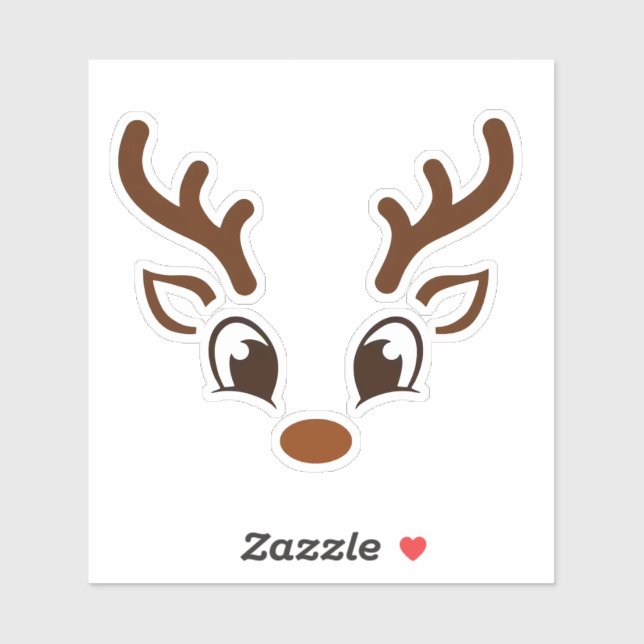 Sticker Reinder de Noël (Feuille)