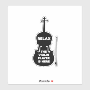 Sticker Relax Le joueur de violon est ici