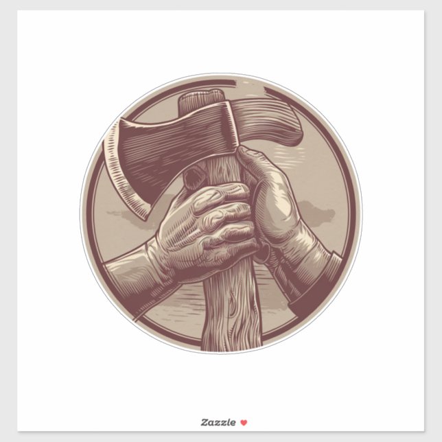 Sticker Relique rustique (Feuille)