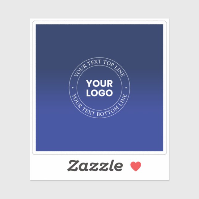 Sticker Remplacement et texte faciles du logo | Dégradé bl (Feuille)