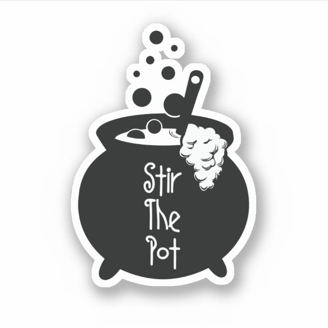 Sticker Remuer Le Pot - Sorcière Cauldron (Devant)