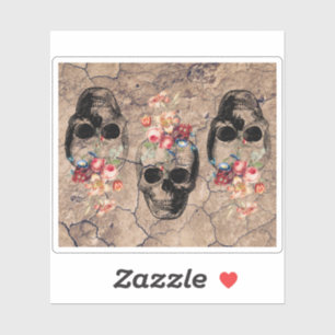 Sticker Renaissance - Les crânes fleurissent de la poussiè