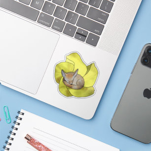 Sticker Renard en fleurs